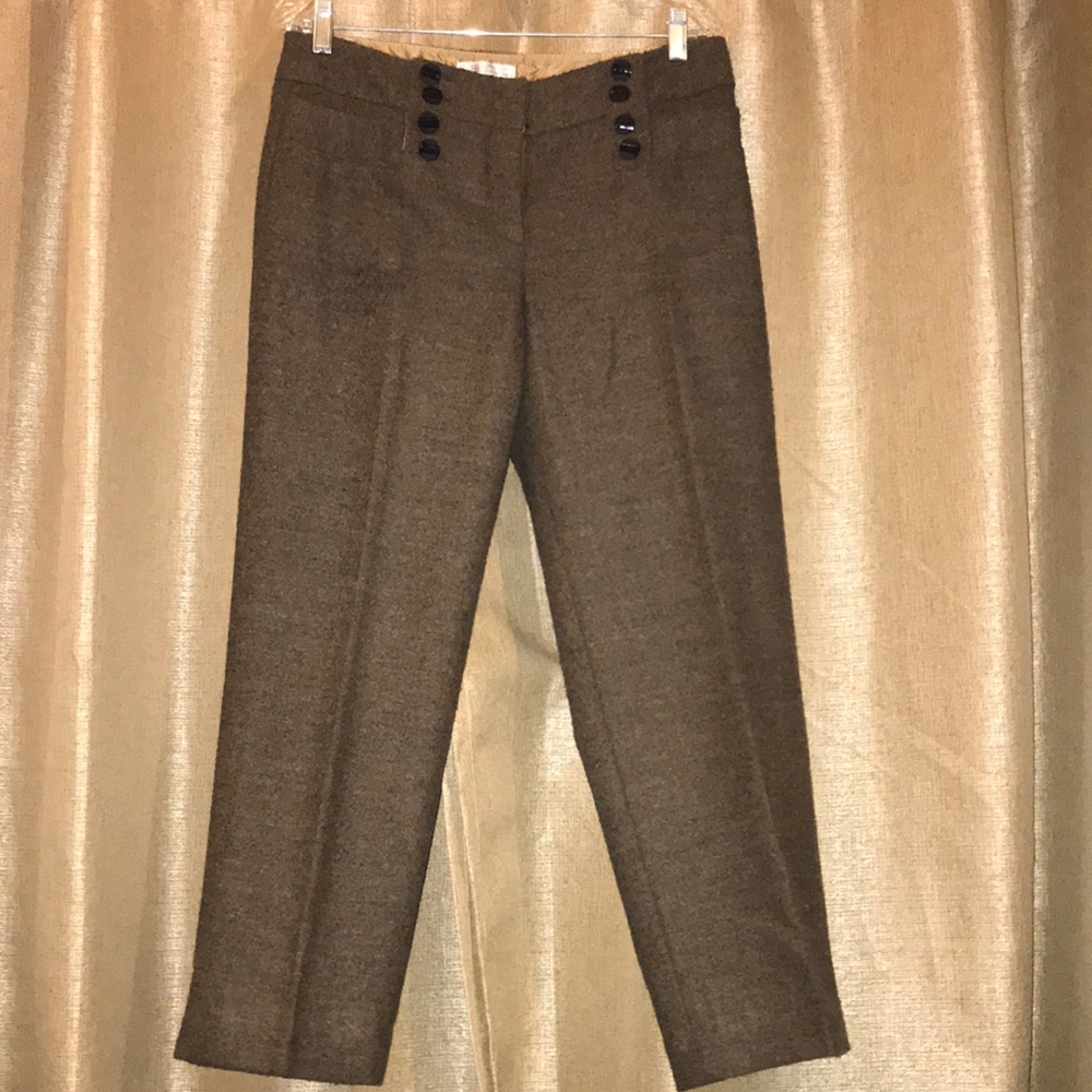 Parameter cropped herringbone pants